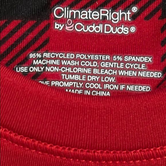 Cuddl Duds ClimateRite Red Buffalo Plaid Pajama Set - Picture 4 of 5
